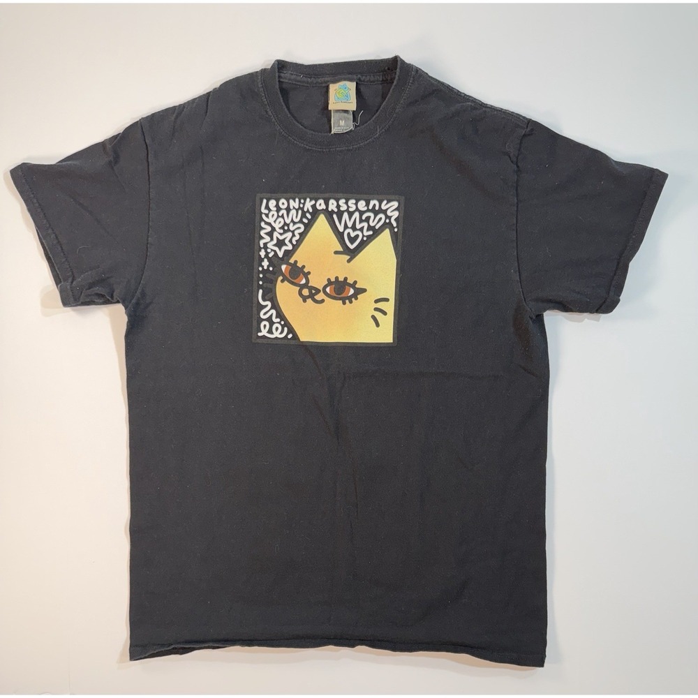 Leon Karssen Graphic Art T Shirt Streetwear Cartoon Cat Tee